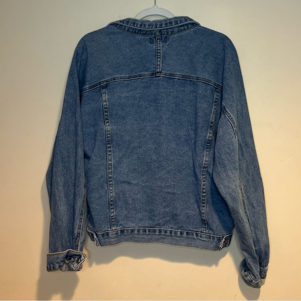 PrettyLittleThing Oversized Denim Jacket Sz 2 - Picture 9 of 9